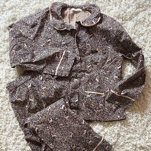DOEN Prancing Fawn Pajamas, size small